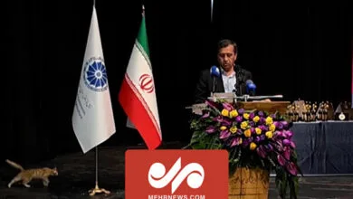 ورود یک گربه به سالن همایش هنگام سخنرانی وزیر اقتصاد