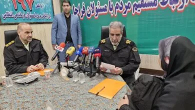دیدار مردمی فرمانده انتظامی تهران بزرگ و معاونین پلیس‌های تخصصی در مرکز ۱۹۷