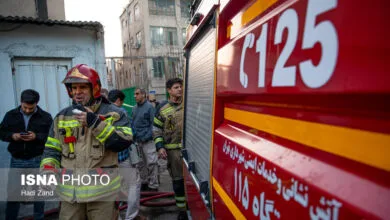 حریق در انبار کپسول گاز مایع در شهرری
