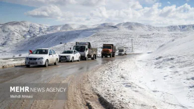 بارش برف و باران در ۷ محور مواصلاتی؛ تردد روان در جادهها بارش برف و باران در ۷ محور مواصلاتی؛ تردد روان در جادهها