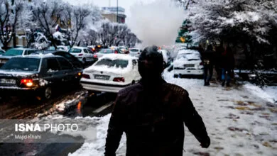 برف و سرما در راه تهران/ لزوم احتیاط در سفرهای ضروری