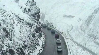 آغاز بارش شدید برف در جاده چالوس | مسافران سفر خود را به تعویق بیندازند