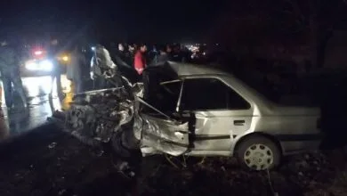 جان باختن دختر بچه ۶ ساله و مرد ۴۰ ساله در تصادف محور ملایر