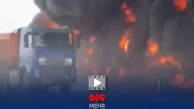 انفجار تریلی حامل سوخت در جاده مشهد – تربت جام